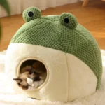 Pet Nest Warm Winter Frog-Shaped Bed