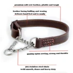 Anti-Escape Leather No-Pull Training Dog Collar - Image 3