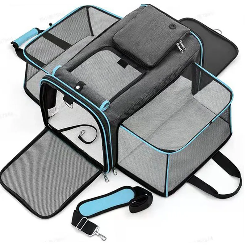 kf-Sf639ab31bf7d4840ab58e84d0c588bdcU Foldable Large-Capacity Pet Carrier Bag for Cats & Small Dogs - Image 1