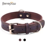 Benepaw Premium Leather Dog Collar