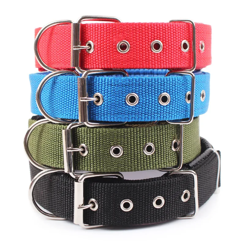 kf-HTB1lWHqNY2pK1RjSZFsq6yNlXXaX Solid Nylon Dog Collar – Adjustable for Small, Medium & Large Dogs - Image 1