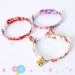 Adjustable Floral Collar with Decorative Bell - Image 4