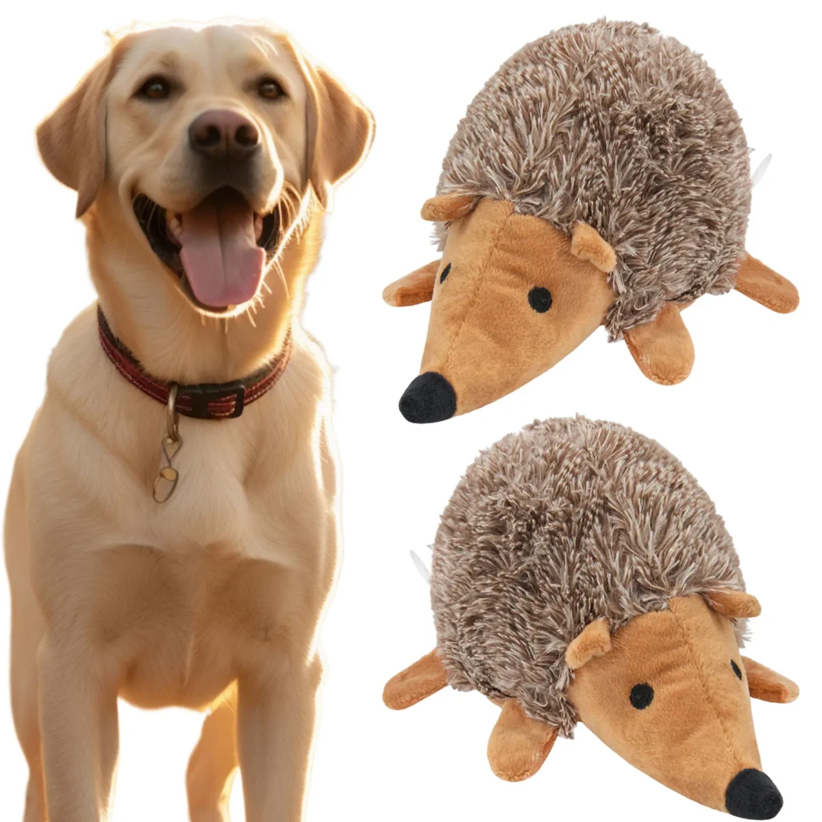 Squeaky Hedgehog Dog Toy – Bite-Resistant Interactive Chew & Throw for Small & Medium Dogs - Image 4