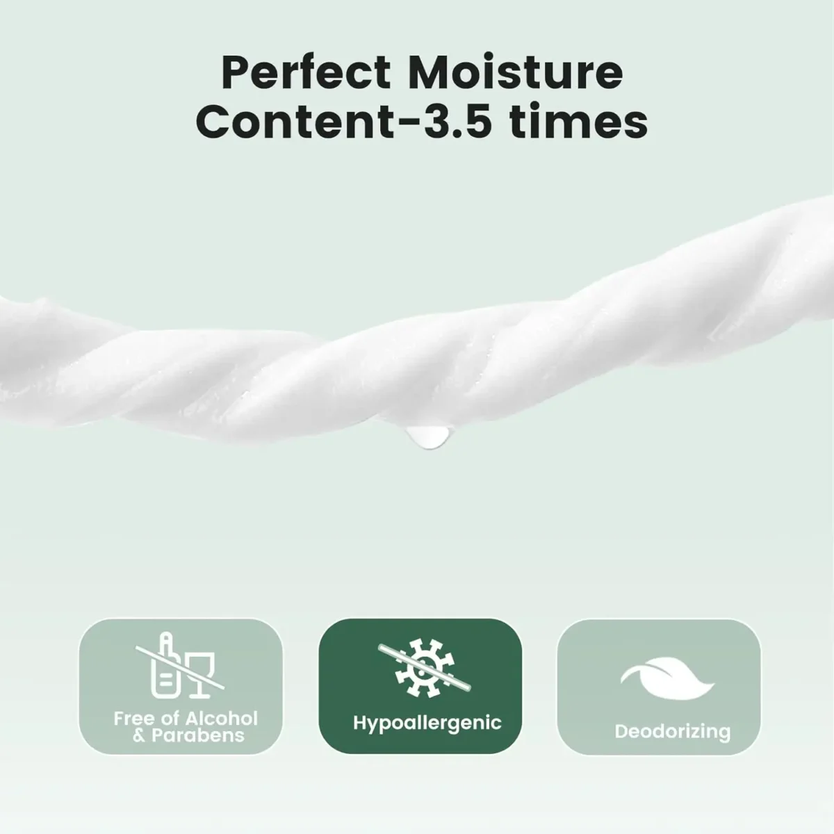 Bamboo Dog Wipes with Coconut Oil – Extra Thick, Unscented, 100 Count - Image 3