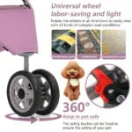 Blush Pink Pet Stroller - Image 5