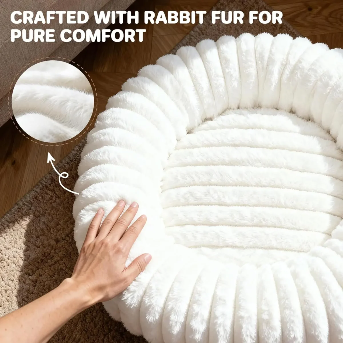 Self-Warming Donut Dog Bed – Cozy Winter Comfort for Large Dogs - Image 4