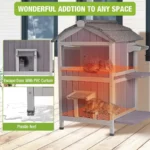Heated Outdoor Cat House – 2-Story Weatherproof Winter Shelter - Image 5