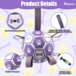 Durable Dog Soccer Ball with Straps – Tug-of-War & Water Play Toy - Image 5