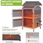 Heated Outdoor Cat House – 2-Story Weatherproof Winter Shelter - Image 3