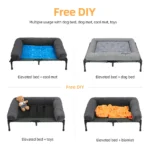 Raised Outdoor Dog Bed with Cooling Mat – XL & XXL Sizes - Image 6
