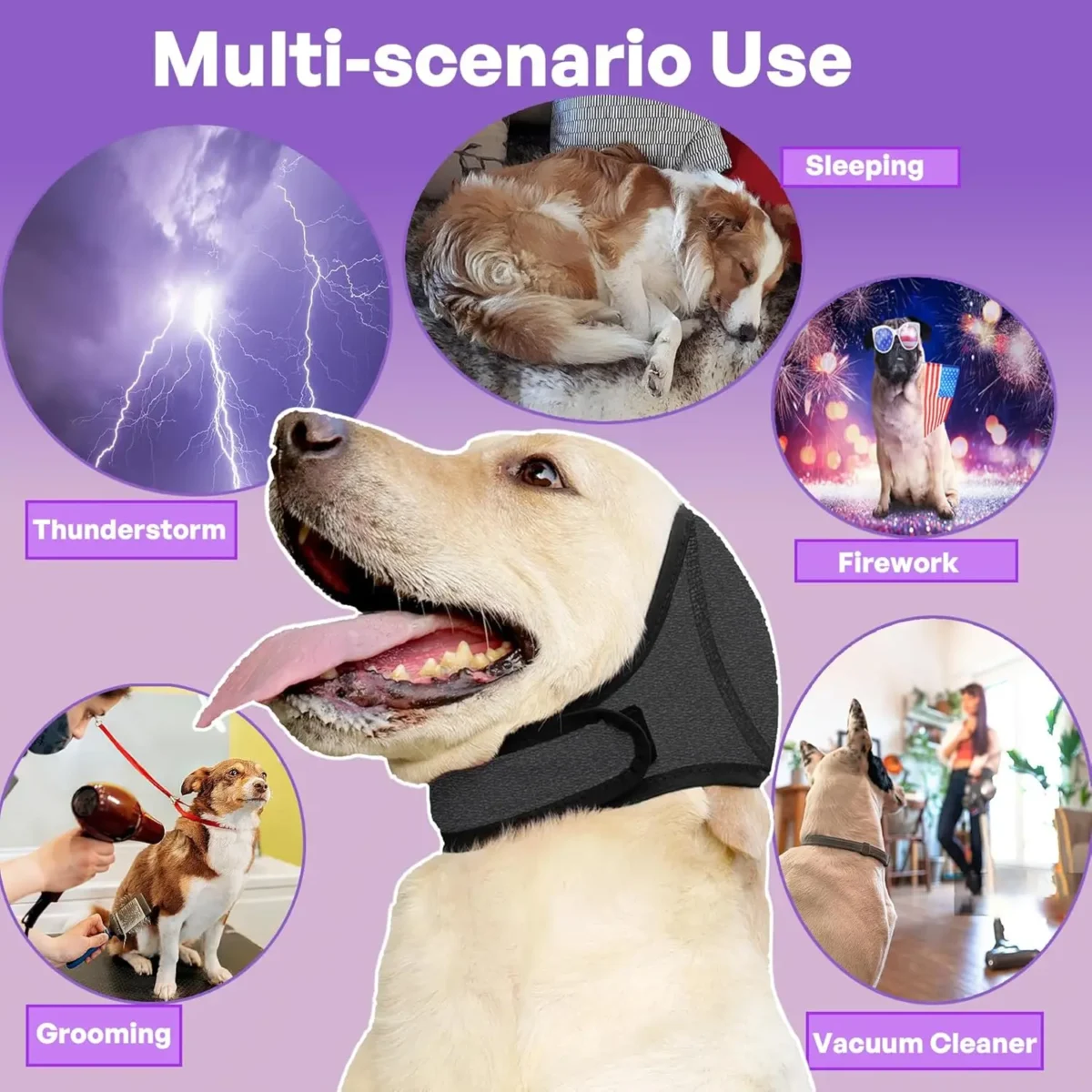 Waterproof Dog Ear Muffs – Noise-Cancelling Calming Hood for Anxiety, Grooming & Swimming - Image 5