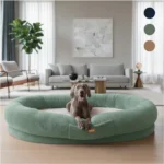 Extra-Large Cozy Dog Lounger – Ultra-Soft Plush Bed with Egg Crate Foam