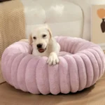 WinterCloud Round Plush Pet Bed - Image 2