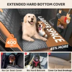 Hard-Bottom Dog Car Seat Cover – Rear Seat Extender, 400 lb Support - Image 3