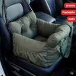 Dog Car Seat with Safety Belt – Non-Slip Travel Bed for Small Dogs