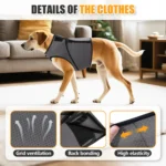 Dog Anxiety Jacket, Dog Coat for Thunder, Skin-Friendly Dog Calming Shirt - Keep Pet Calm, Anti Anxiety Vest for Dogs and Cat - Image 6