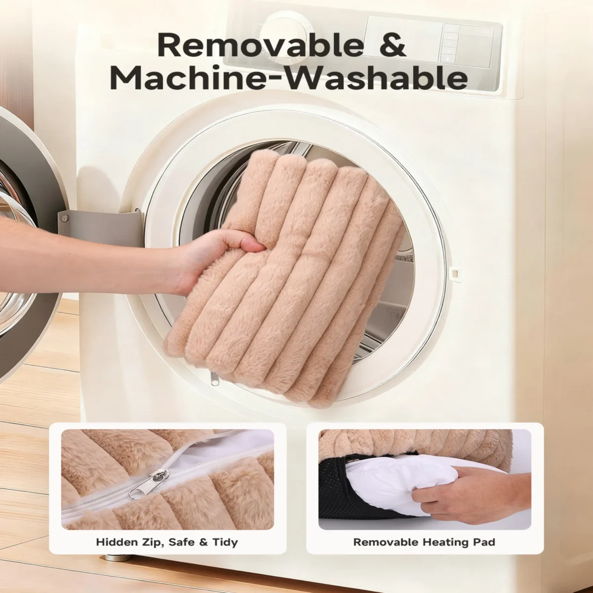 Smart Heated Cat Bed – Fluffy Couch with 6 Temp & 5 Timer Settings for Cats & Kittens - Image 3