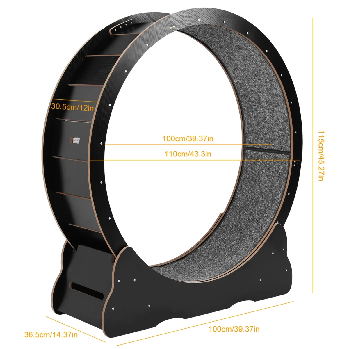 43-Inch Silent Cat Exercise Wheel – Large Indoor Running Treadmill for Cats - Image 5