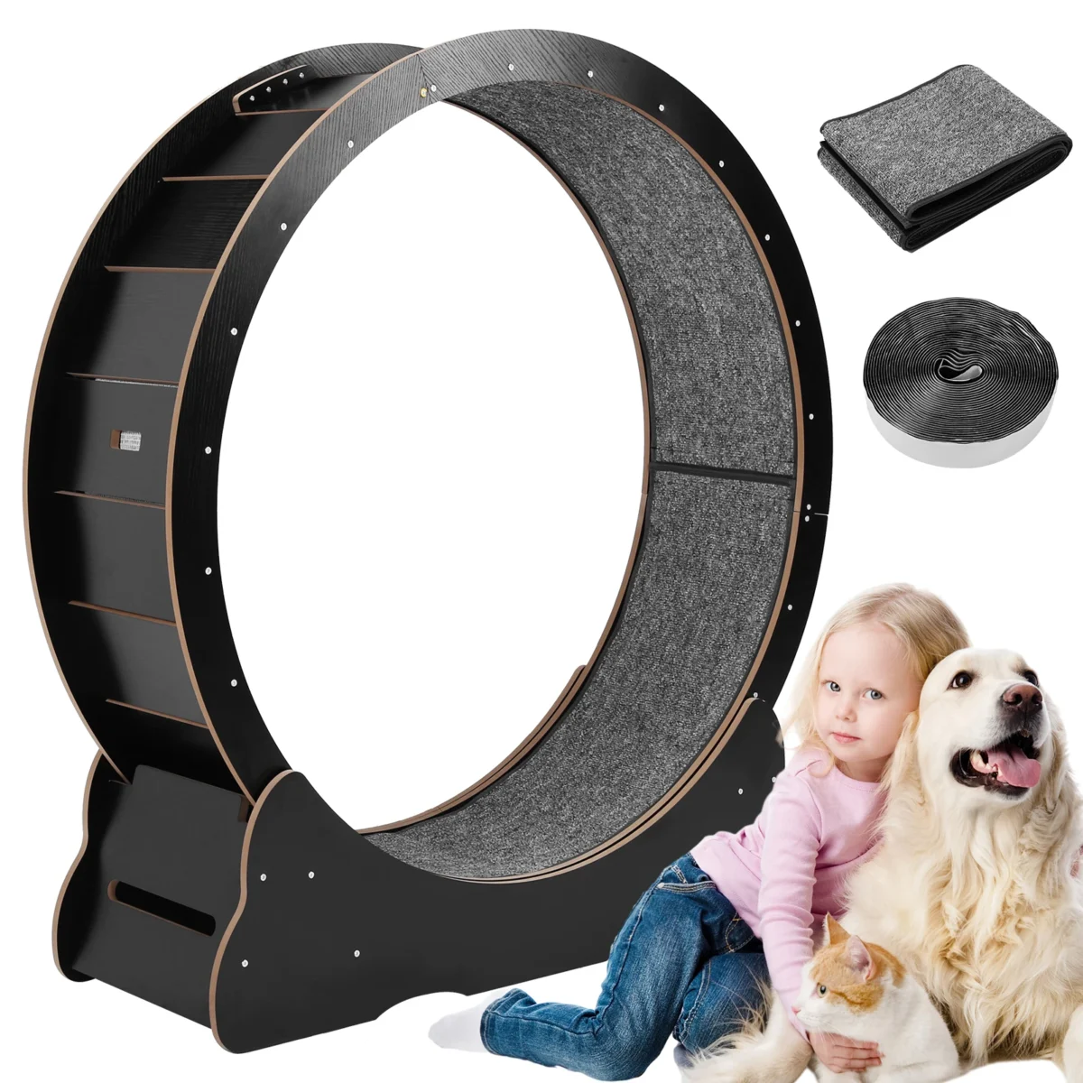 43-Inch Silent Cat Exercise Wheel – Large Indoor Running Treadmill for Cats - Image 6