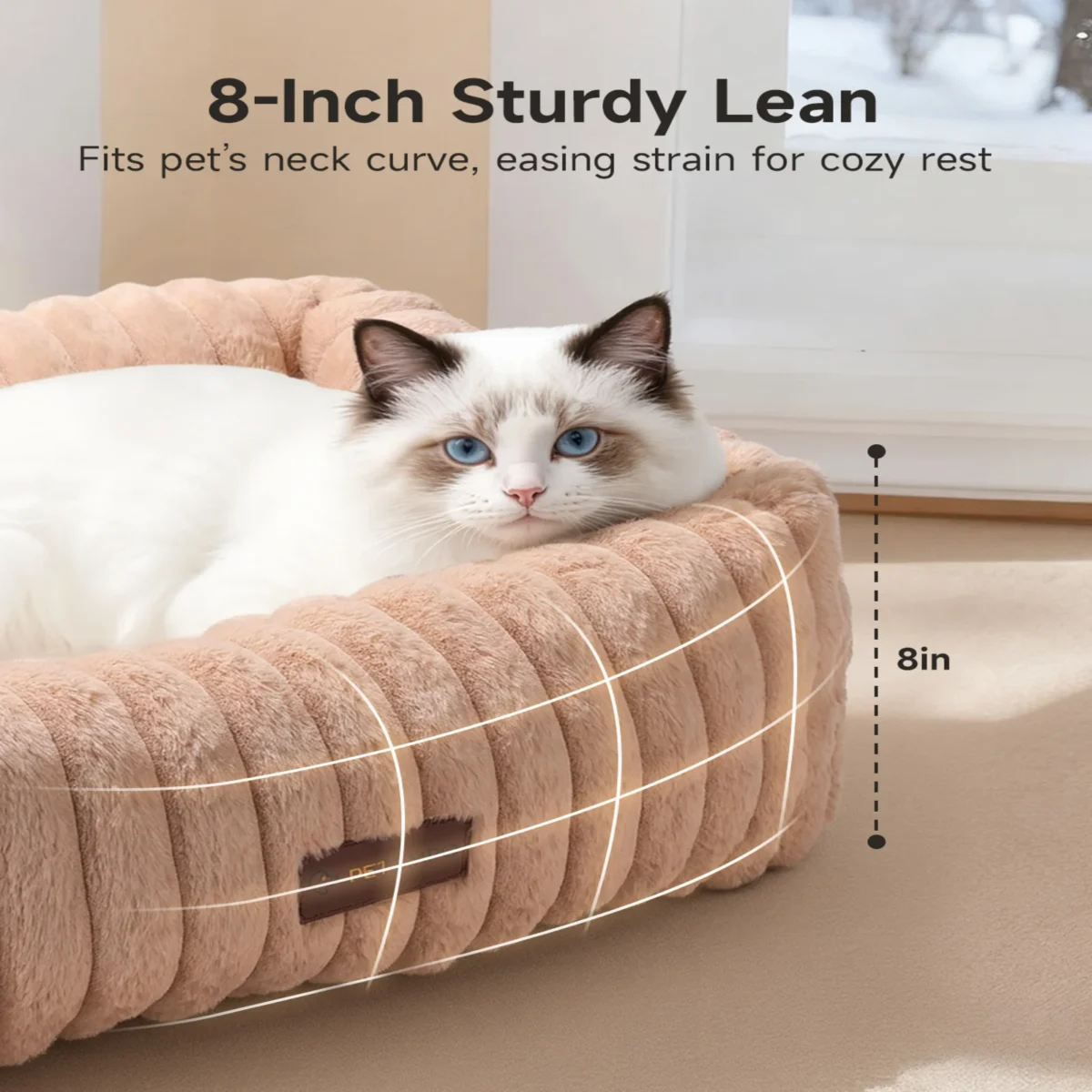 Smart Heated Cat Bed – Fluffy Couch with 6 Temp & 5 Timer Settings for Cats & Kittens - Image 2