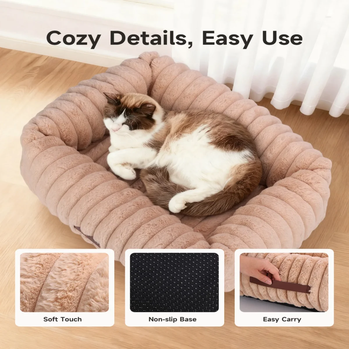 Smart Heated Cat Bed – Fluffy Couch with 6 Temp & 5 Timer Settings for Cats & Kittens - Image 4