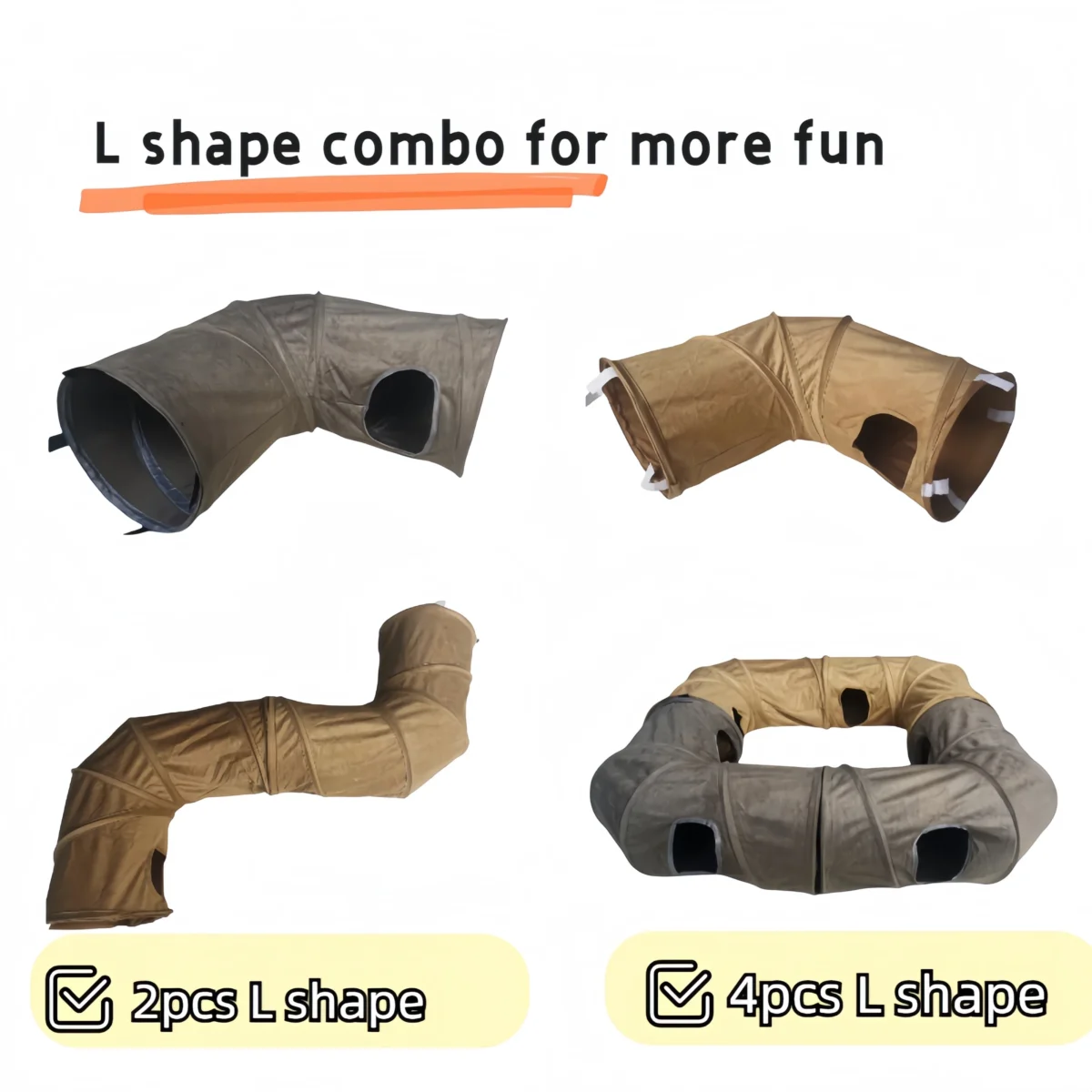Collapsible Cat & Small Pet Tunnel – Interactive Suede Play, Hide & Chase Toy - Image 4