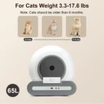DOEL 65L Smart Self-Cleaning Cat Litter Box – App Control, 2.4G WiFi - Image 6