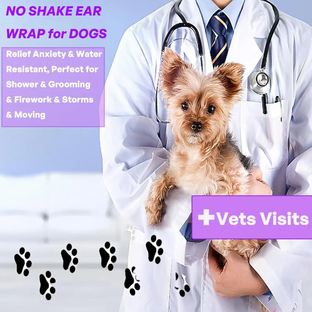 Waterproof Dog Ear Muffs – Noise-Cancelling Calming Hood for Anxiety, Grooming & Swimming - Image 4