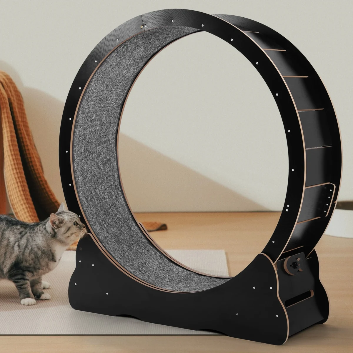 43-Inch Silent Cat Exercise Wheel – Large Indoor Running Treadmill for Cats - Image 2
